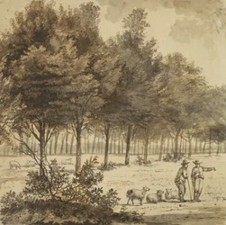 Zwei Hirten und eine Allee